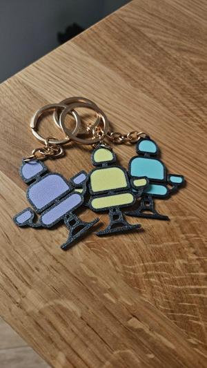 Seat Hair Stylist Salon Chair Keychain