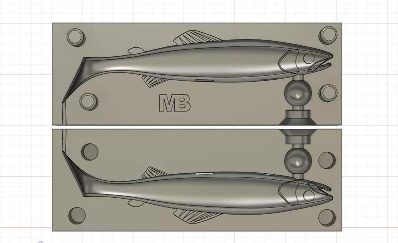 Moule leurre imitation truite