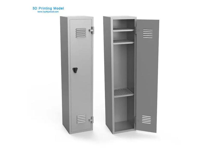 Locker with shelves