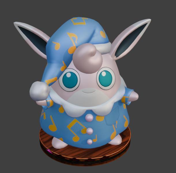 Wigglytuff - Cozy Bedtime Style | 3D Printable STL | Sleepy Pokémon Figure