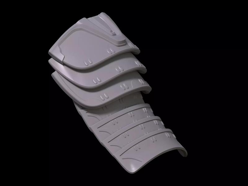 HALO Yoroi Dragonbark shoulder pad 3d print file