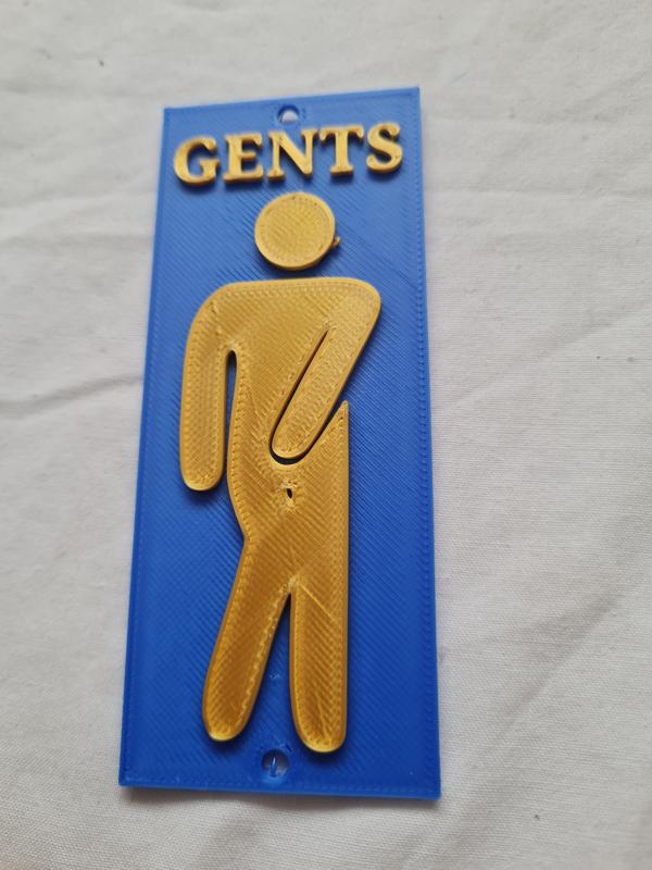 "Classic GENTS Toilet Sign - 3D Print for Bathroom Doors"