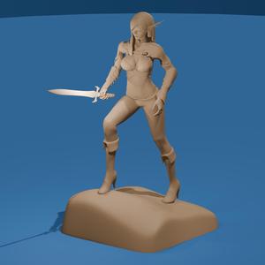 Sexy Elf Warrior 3D Printable Model