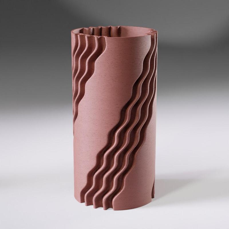 Spiral Ridged Vase 0461