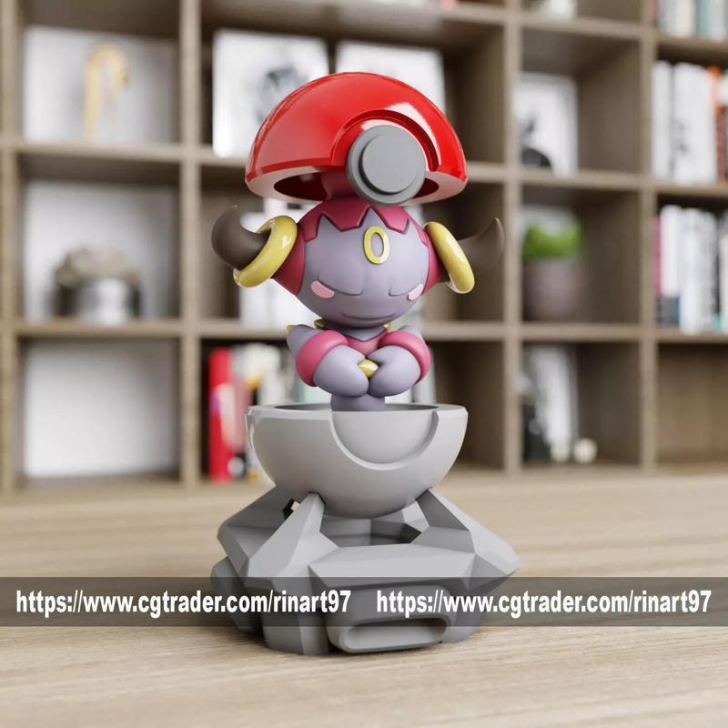 Hoopa confined in the pokeball from Pokemon