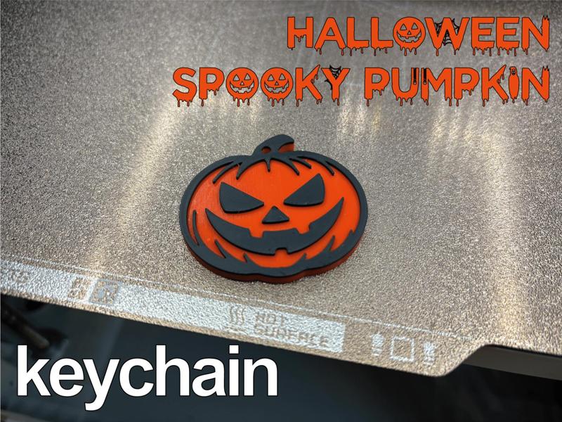 Halloween Spooky Pumpkin Keychain