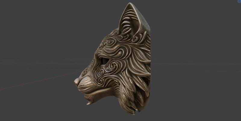 Wolf Head - Wall Mounted