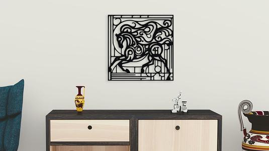 Stylized Horse Wall Decor 4H Emblem