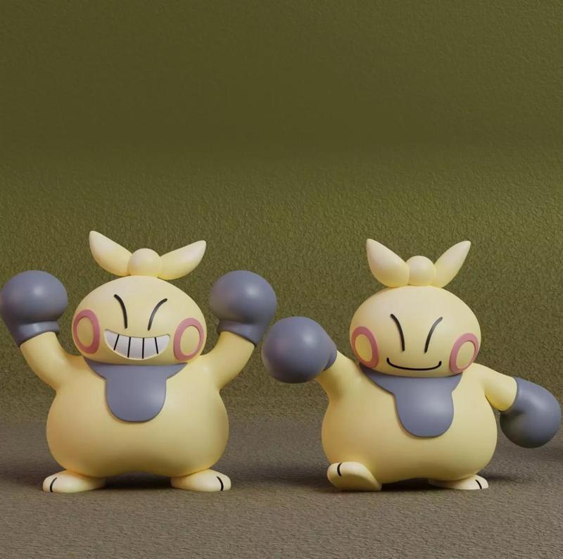 Pokemon -  Makuhita with 2 poses
