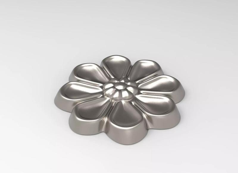 Rosasse rosette HD for CNC or 3D printer and mold free  refR1