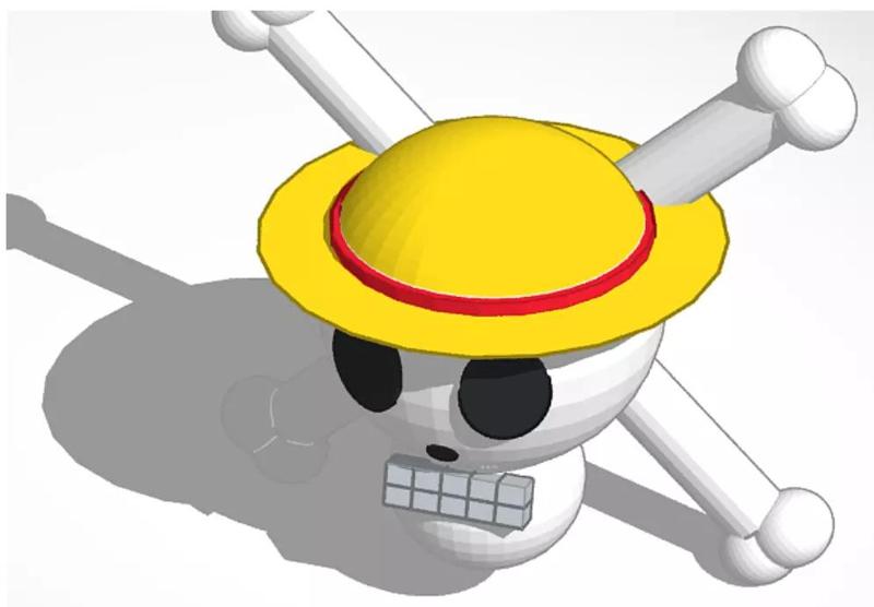 One Piece logo 3D