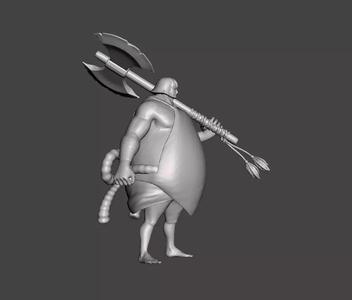 Sentomaru 3D Model man with axe