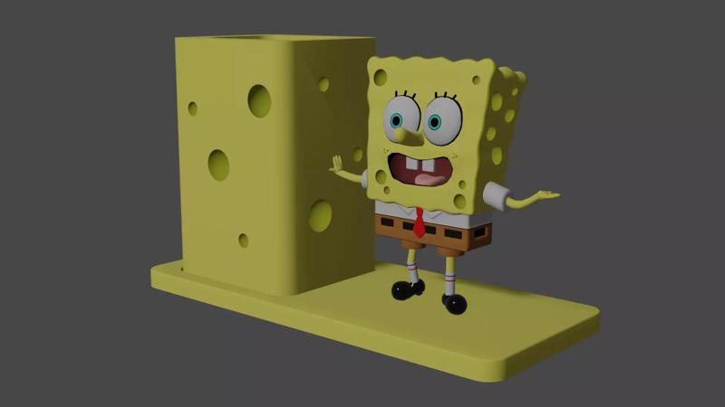 SPONGE BOB PENHOLDER 3D PRINTABLE
