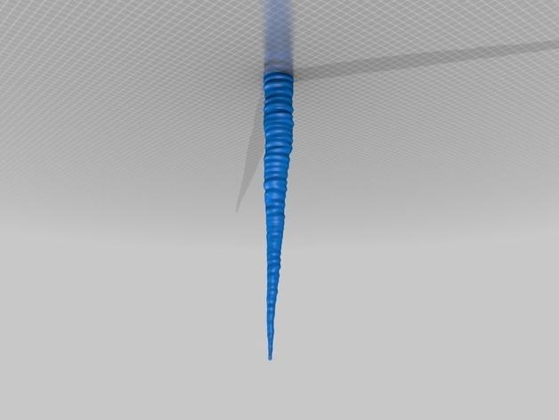 Real rippled icicle 111024.505