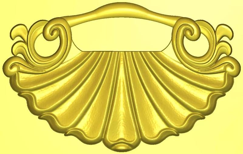 Carved purse handle 3D model stl