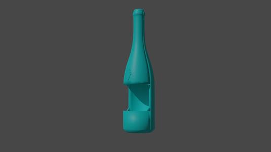 Decorative bottle with image of a bunch of grapes