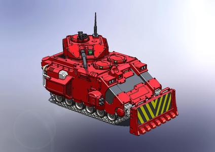 Dozerblade for tracked Impulsor 28mm