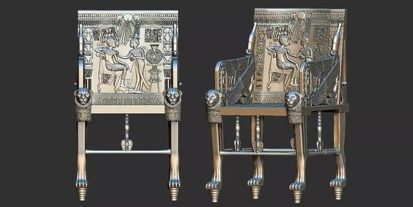 Tutankhamun Golden Throne Chair 3d printable model