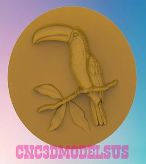Toucan bird 3D MODEL STL FILE FOR CNC ROUTER LASER