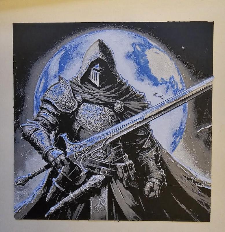 Elden Ring Inspired Moon Knight (Filament Painting)
