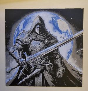 Elden Ring Inspired Moon Knight (Filament Painting)