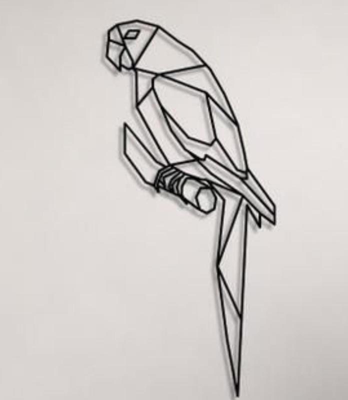 Loro geométrico decorativo dos modelos