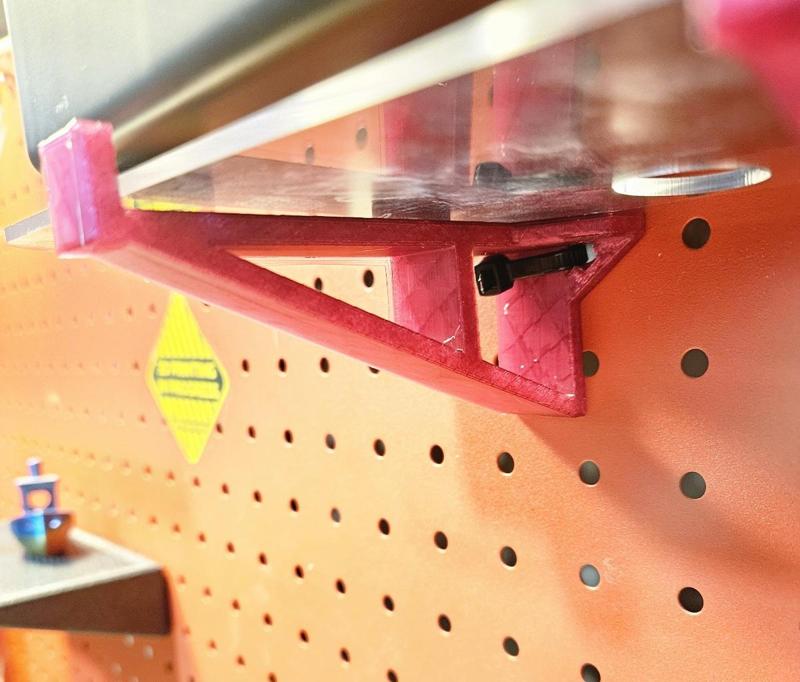 Shelf Bracket - Universal - Zip-tie Friendly or add a pegboard peg