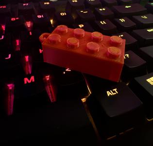 Lego Block Keychain