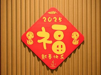 2025 Year of the Snake Auspicious Character Window Decoration