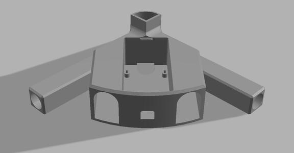 Floor lamp base for LED v-profile with pockets for adding weight for improved stability