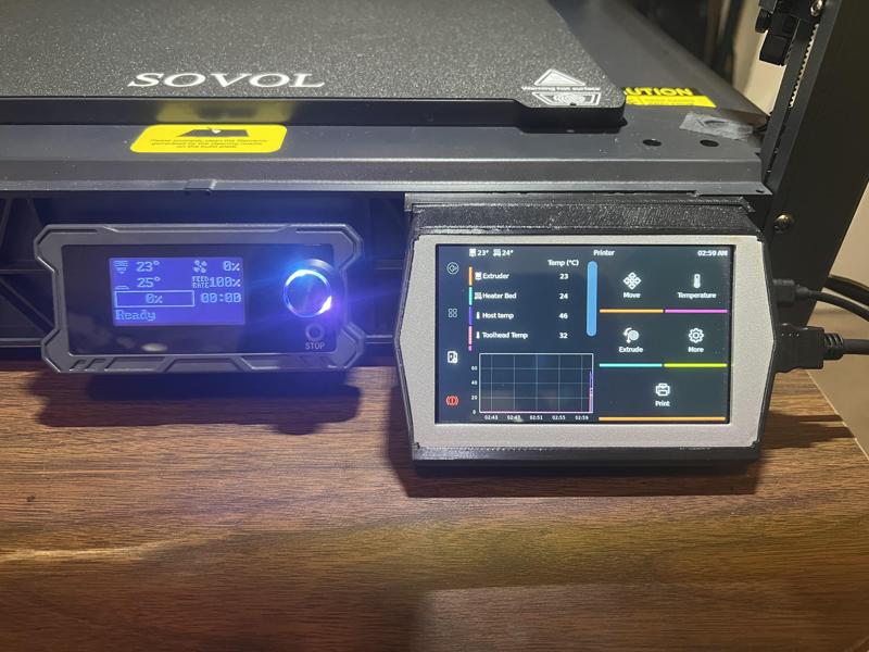 Sovol SV08 5 BTT HDMI Side by Side Display Tab Mount