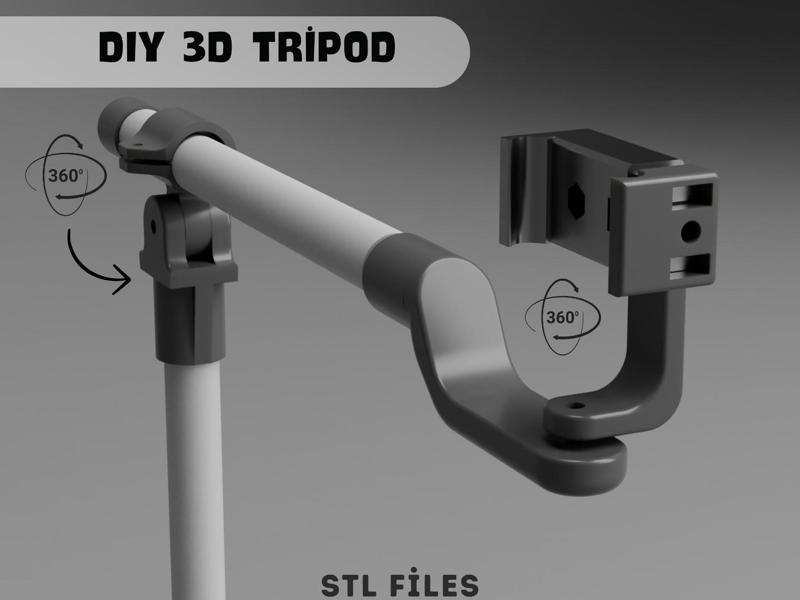 Universal Tripod, 3D Print 360 Adjustable 