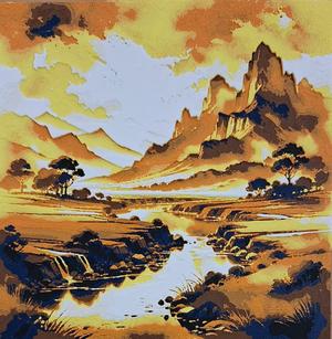 Landscape 01 (Hueforge Filament Painting)