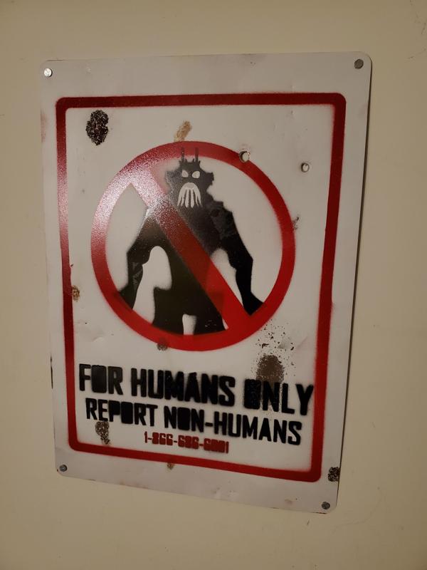 District 9 - No Prawn Sign