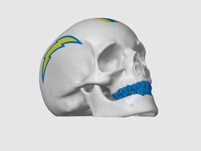 LOS ANGELES CHARGERS SKULL