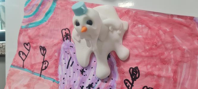 Melting Snowman fridge magnet