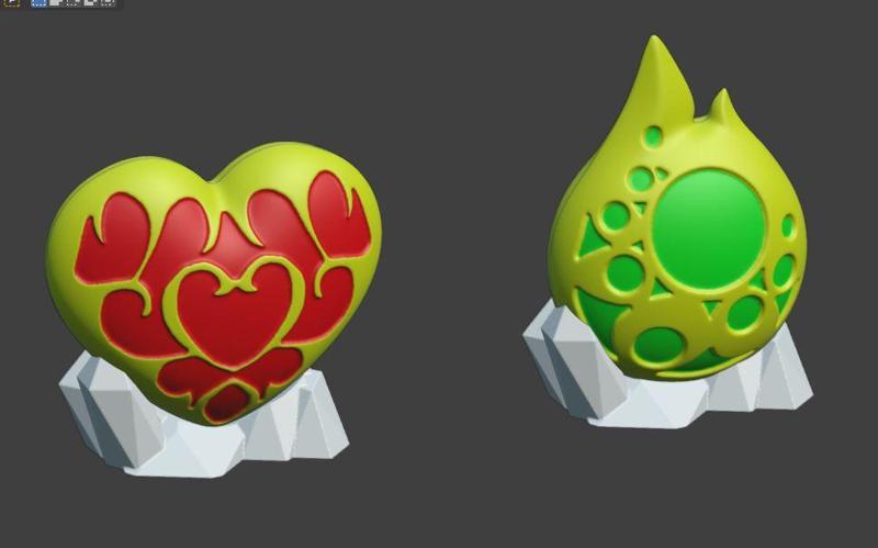 The legend of zelda heart and stamina containers