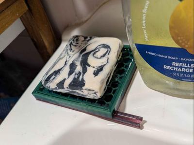Soap tray holder with removeable tray