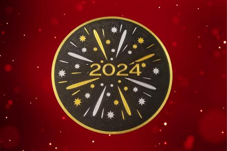 New Year 2024 Coaster 5/6 multicolor