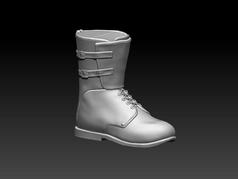Men's Military Boots, STL File for printer 3d