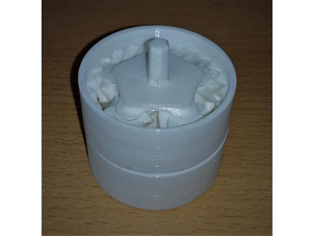 One-piece (no assembly) stackable planetary gearbox