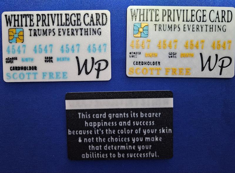 White Privilege Card Trumps Everything Satire Card