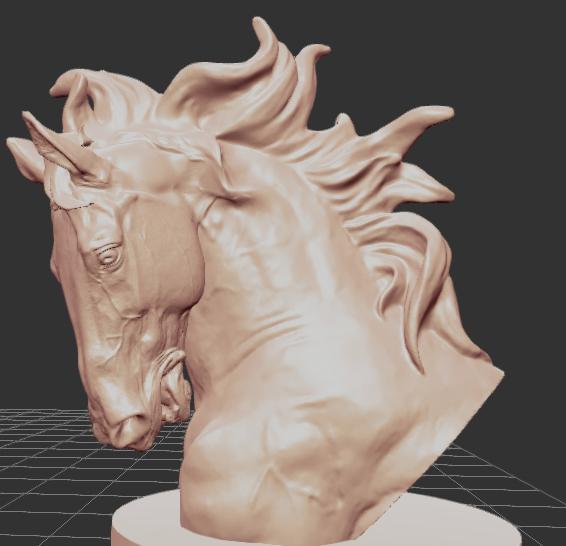 horse bust statue
