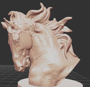 horse bust statue