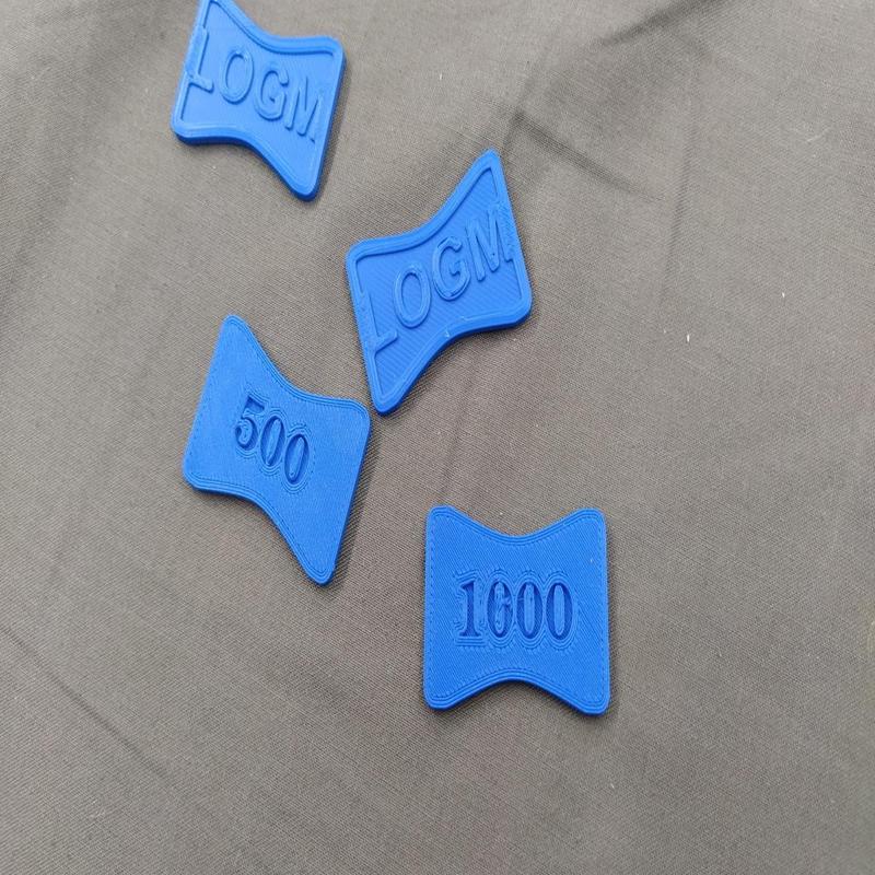 Coins with numbers unbranded