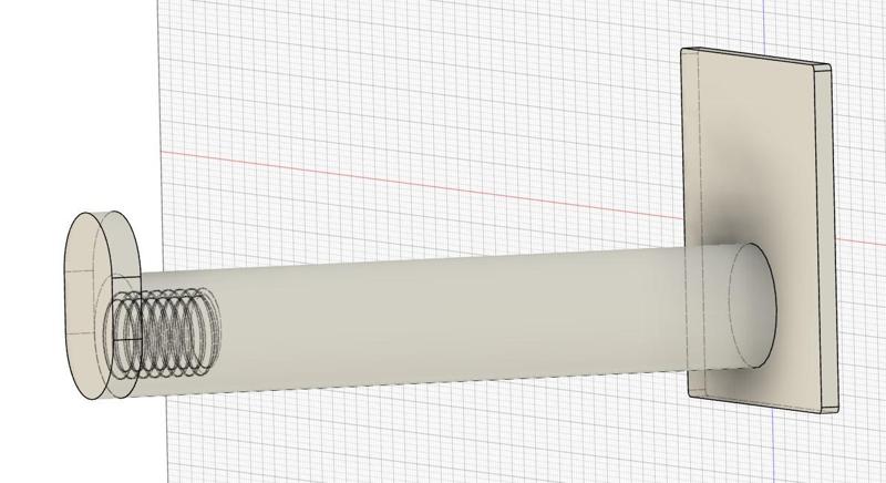 Toilet roll holder perpendicular to the wall (Fusion 360 included)