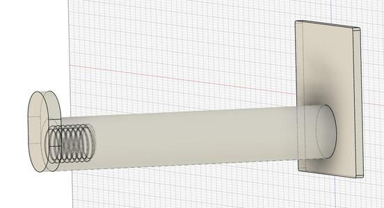 Toilet roll holder perpendicular to the wall (Fusion 360 included)