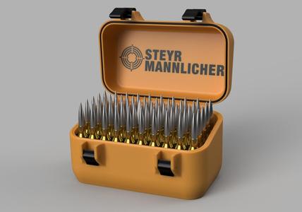 6,5x55 Steyr Mannlicher ammo box. New design
