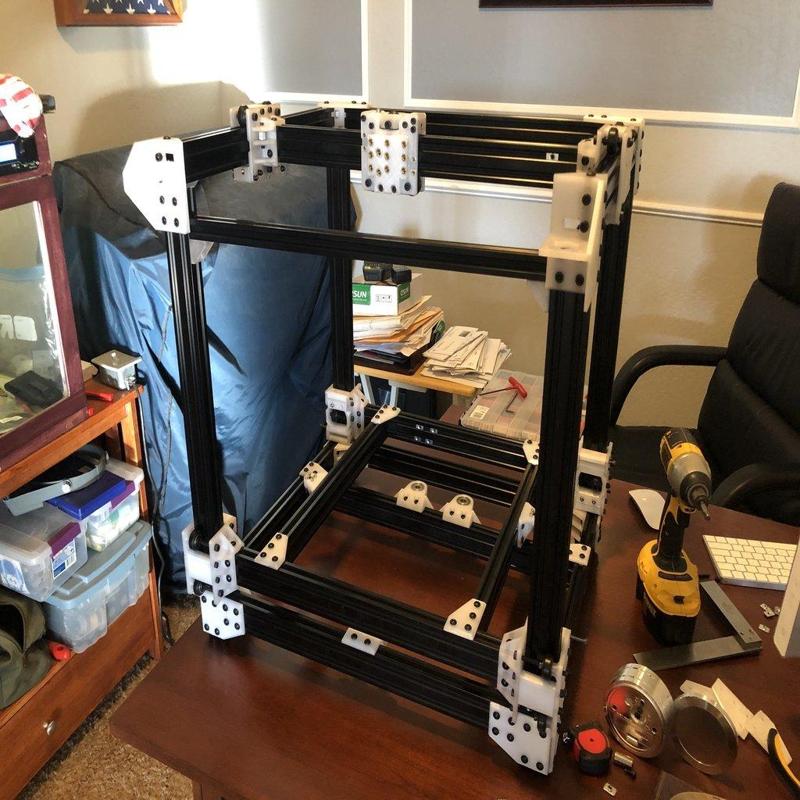 Modular carriages for 4020 v-slot w/brass inserts (for d3m-bot, d-bot, c-bot)