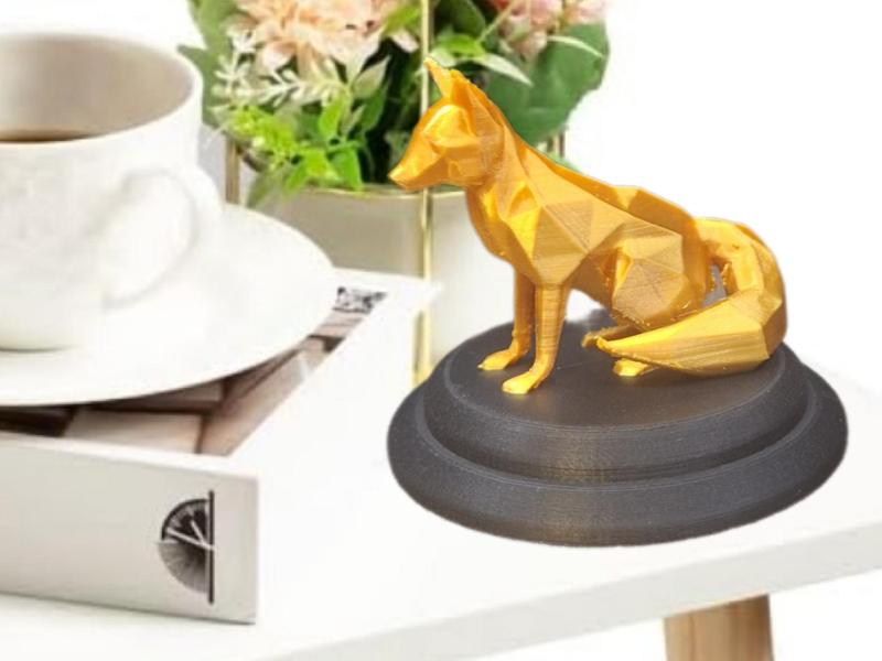 Geometric Fox Statue